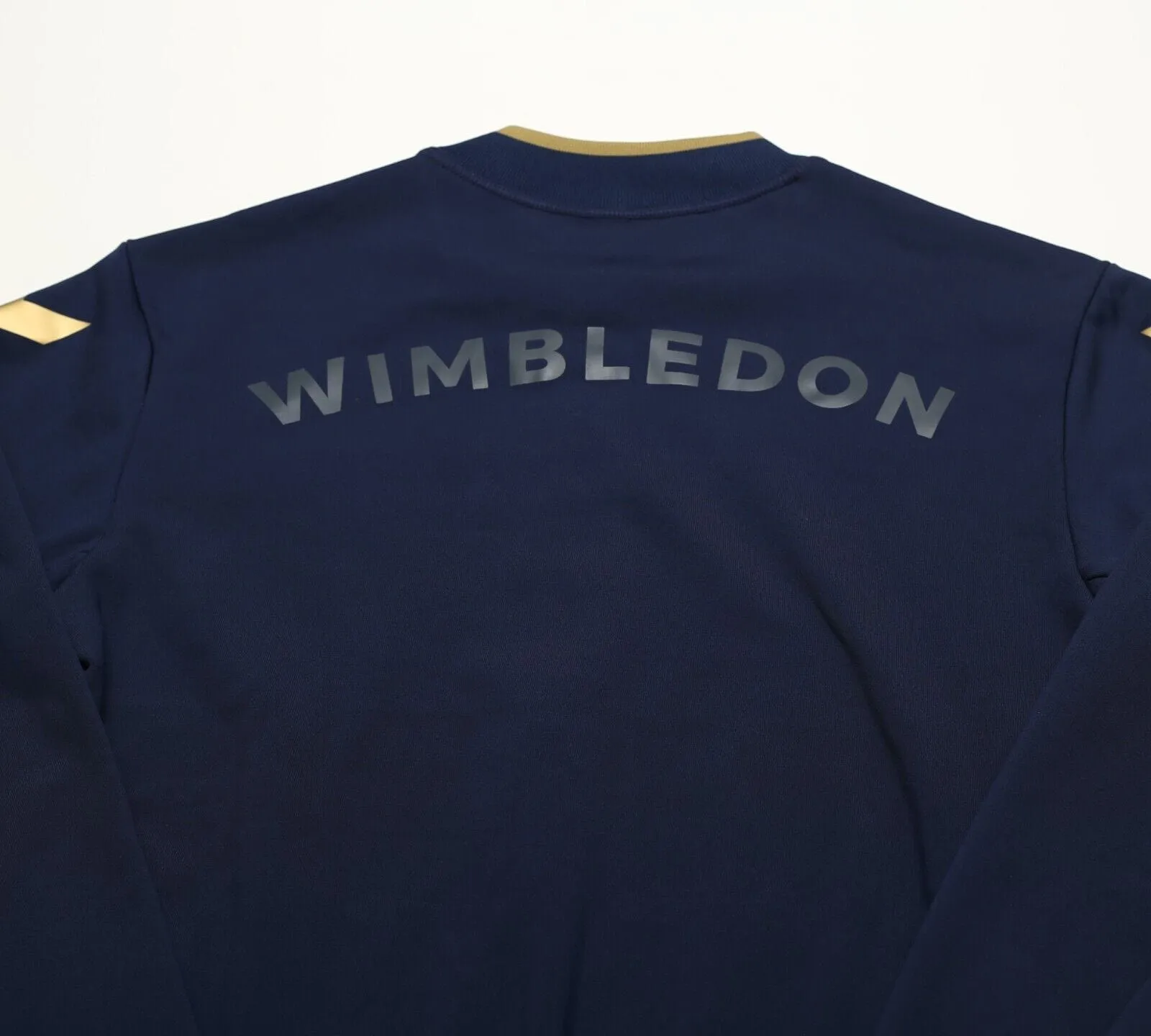 2022/23 WIMBLEDON Hummel Match Worn Football Track Top (M) FOOTBALL MANAGER