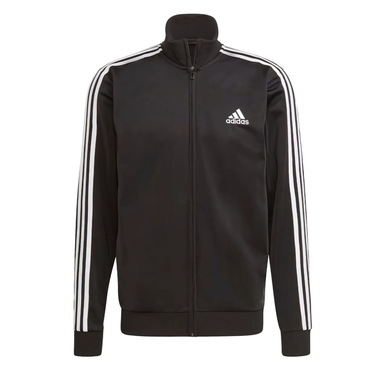 Adidas Mens Essentials 3 Stripes Black/White Tracksuit