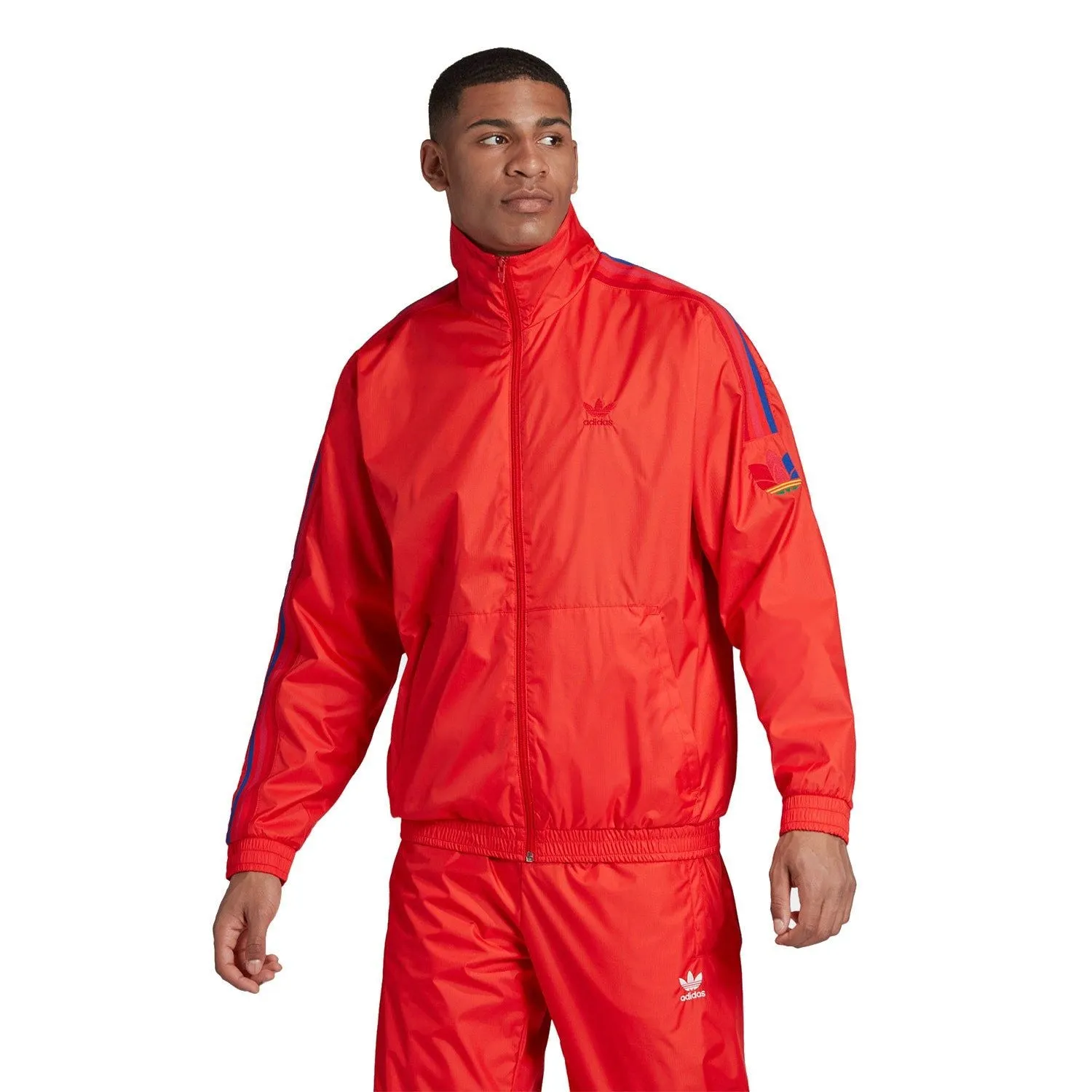 adidas Originals 3D Trefoil 3-Stripes Track Top - Red