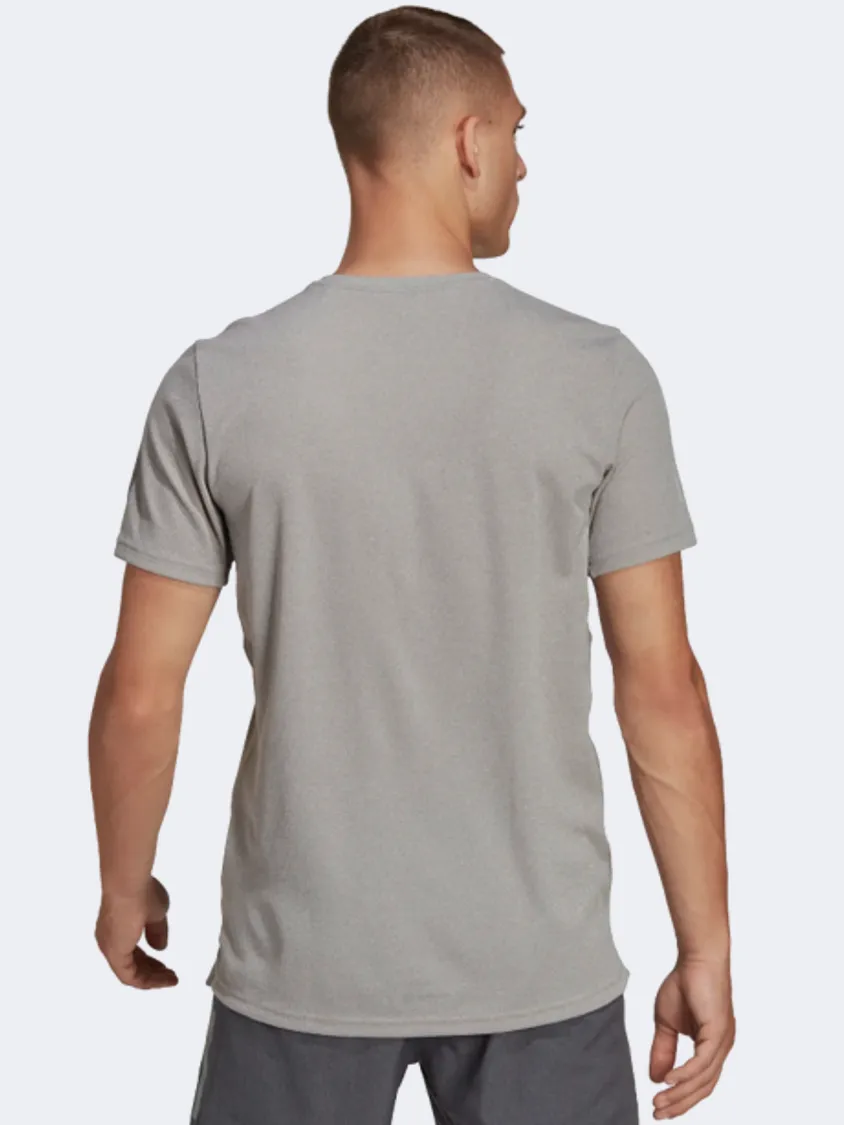 Adidas Own The Run Men Running T-Shirt Heather Grey