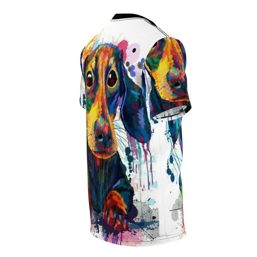 Adorable Dachshund Dog Art T-shirt for Dog Lovers