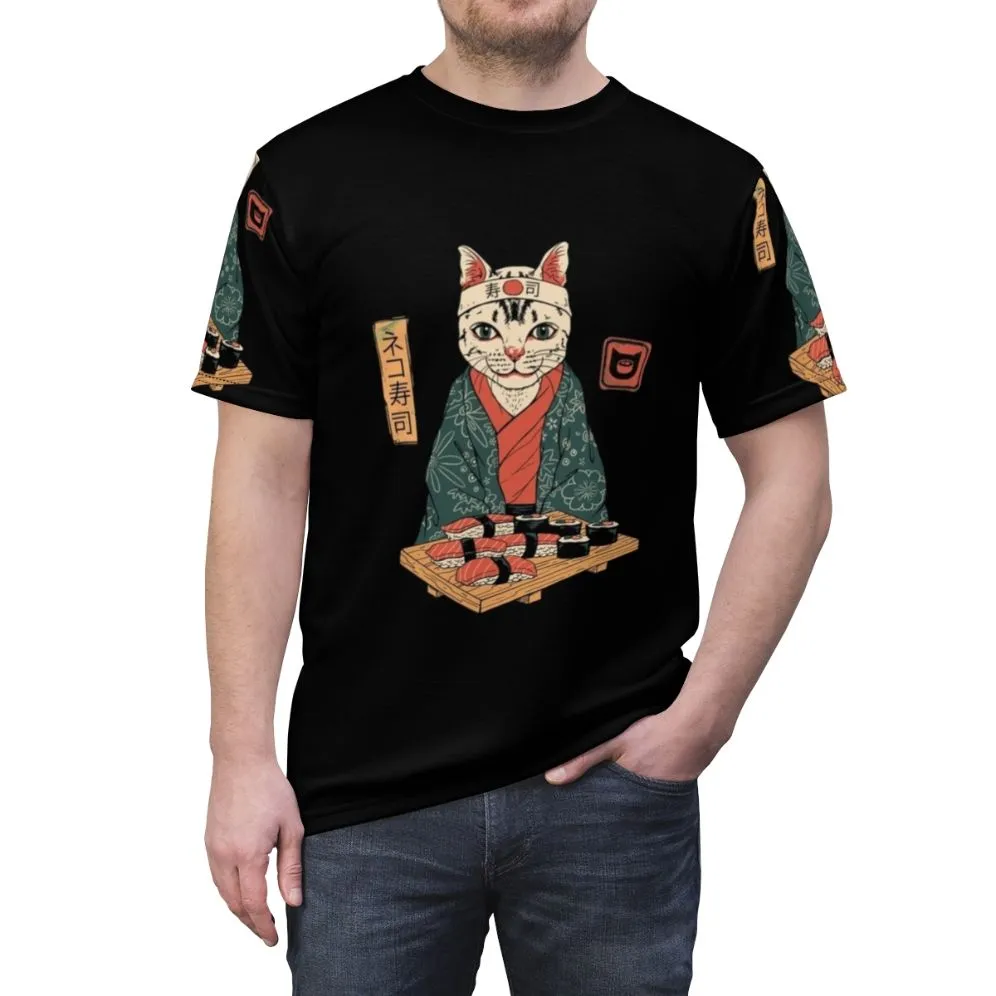 Adorable Neko Sushi Inspired T-shirt for Cat Lovers