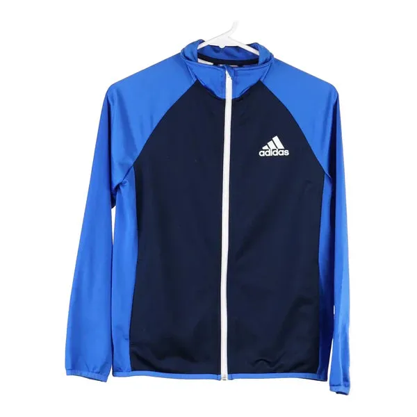 Age 11-12 Adidas Track Jacket - Medium Blue Polyester