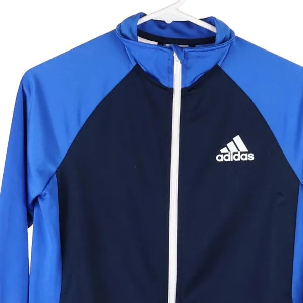 Age 11-12 Adidas Track Jacket - Medium Blue Polyester