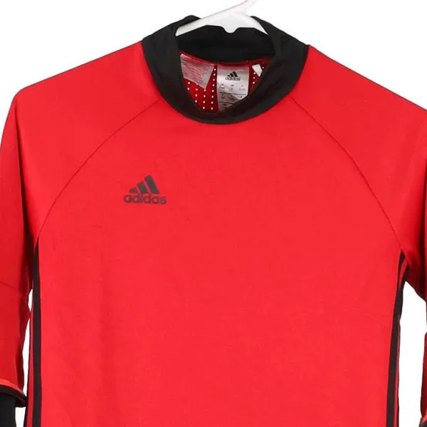 Age 9-10 Adidas Track Jacket - Small Red Cotton