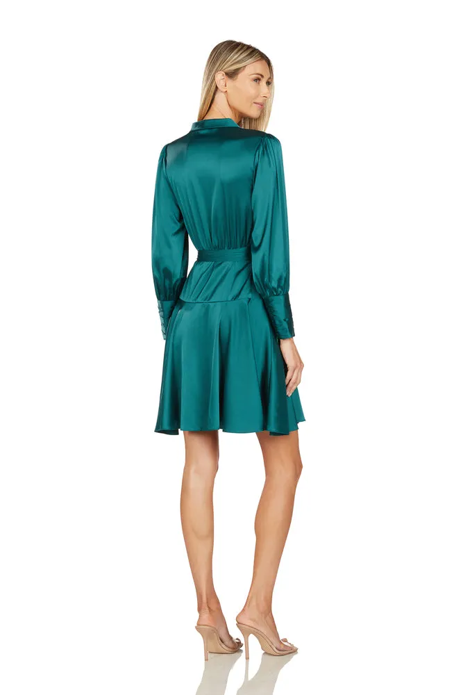 ALBERTINE WRAP DRESS TEAL