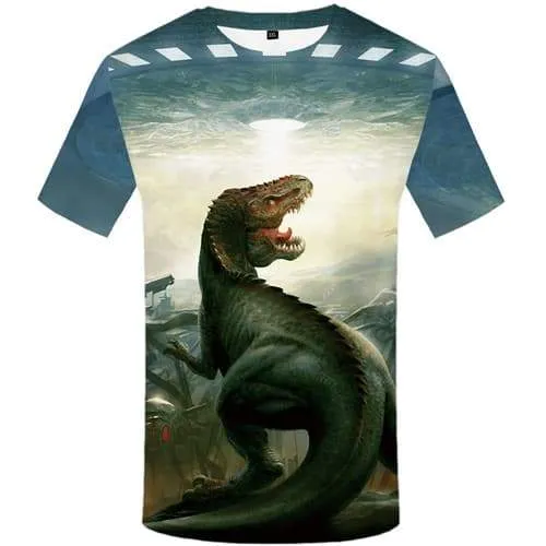 Alien T shirts Men Dinosaur Tshirts Casual Animal Tshirts Cool War Tshirt Printed Metal T-shirts 3d Short Sleeve summer Mens New