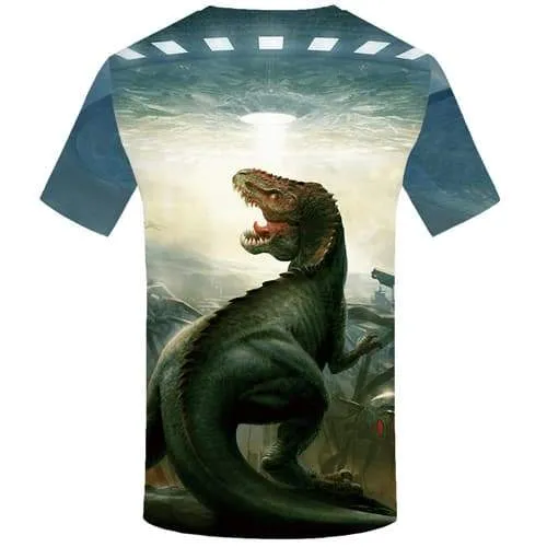 Alien T shirts Men Dinosaur Tshirts Casual Animal Tshirts Cool War Tshirt Printed Metal T-shirts 3d Short Sleeve summer Mens New