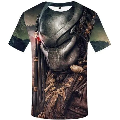 Alien T shirts Men Metal Tshirts Casual War T shirts Funny Punk Shirt Print Cosplay Tshirt Printed Short Sleeve Fashion Mens