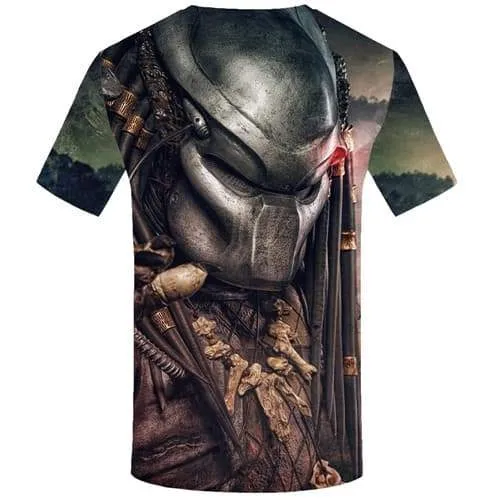 Alien T shirts Men Metal Tshirts Casual War T shirts Funny Punk Shirt Print Cosplay Tshirt Printed Short Sleeve Fashion Mens