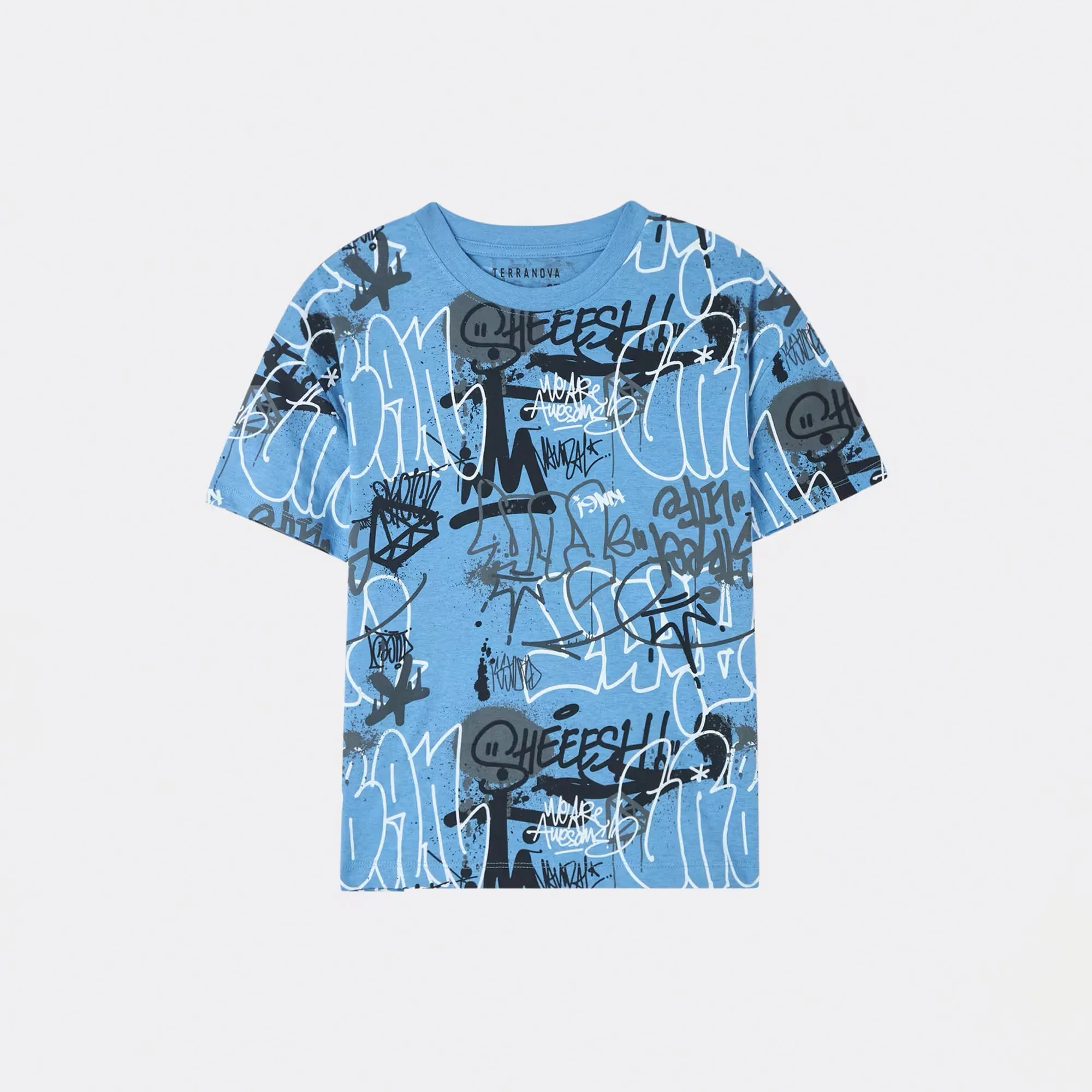 All Over Print Crew Neck Short Sleeve T-Shirt