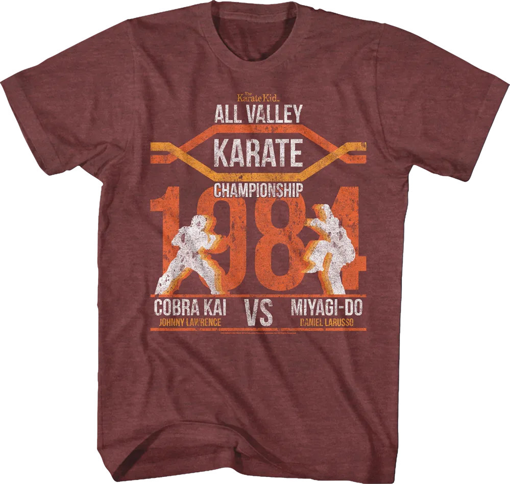 All Valley Championship Silhouettes Karate Kid T-Shirt