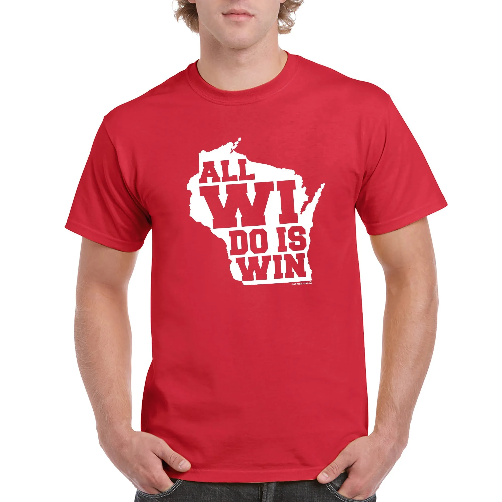 All WI Do Is Win T-shirt - Red