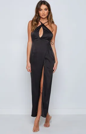 Amia Black Maxi Formal Dress