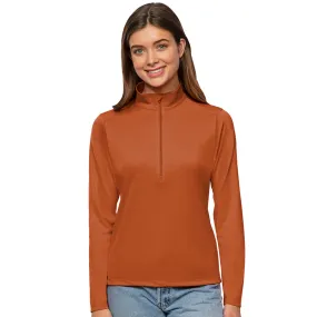 Antigua Women's Burnt Orange Tribute 1/2 Zip Pullover