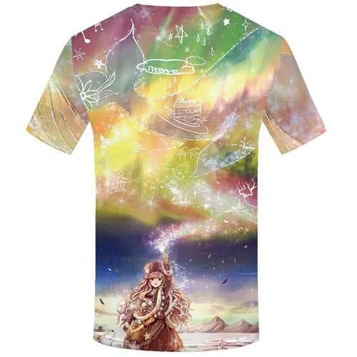 Aurora T shirts Men Colorful T-shirts 3d Graffiti Shirt Print Cartoon Tshirts Casual Animal T shirts Funny Short Sleeve