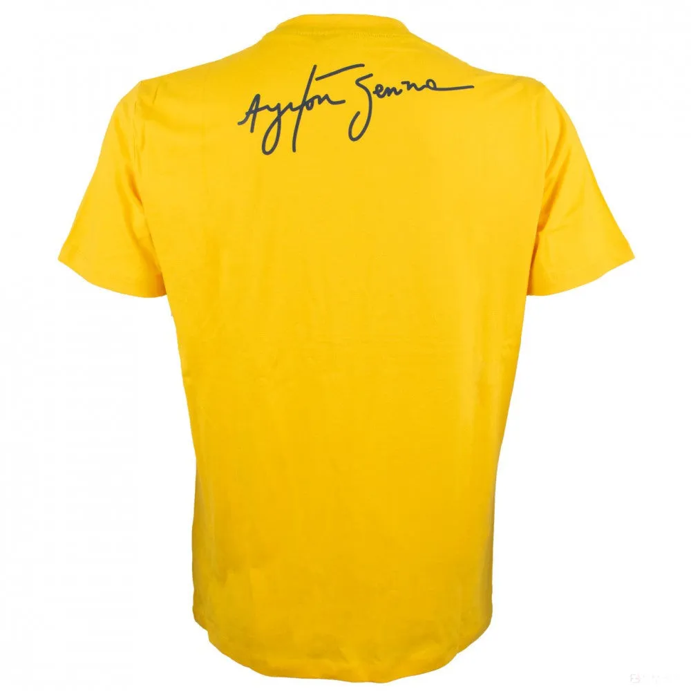 Ayrton Senna T-shirt, Signaure, Yellow, 2018