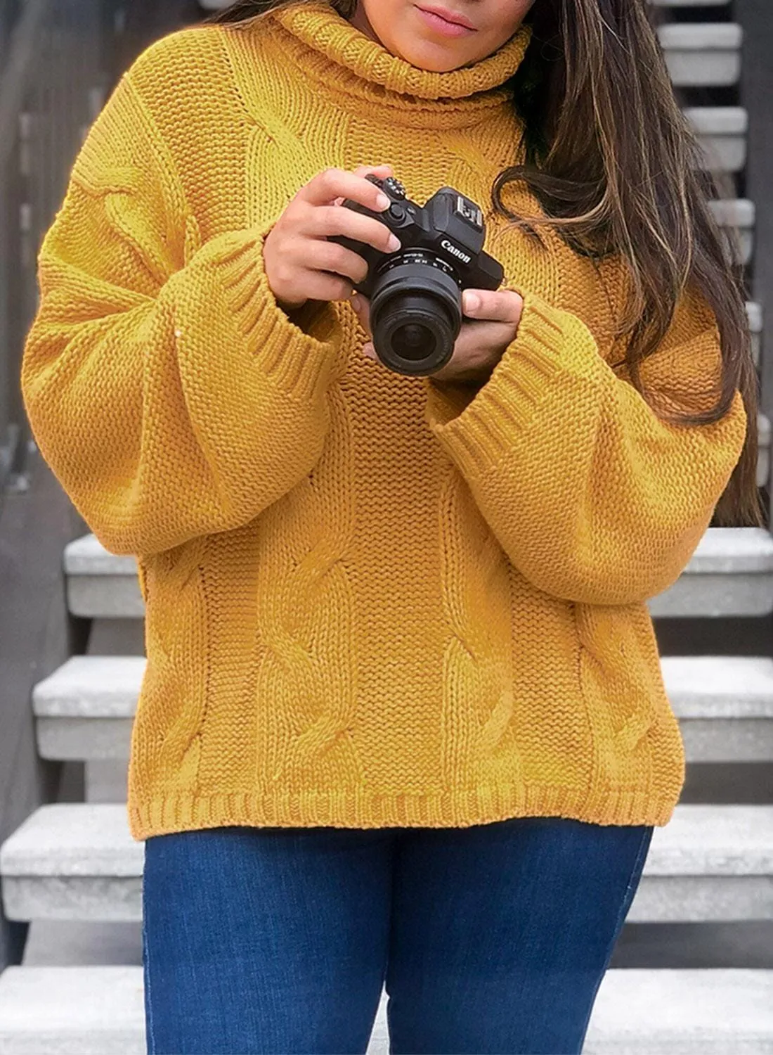 Batwing Sleeve Turtleneck Top