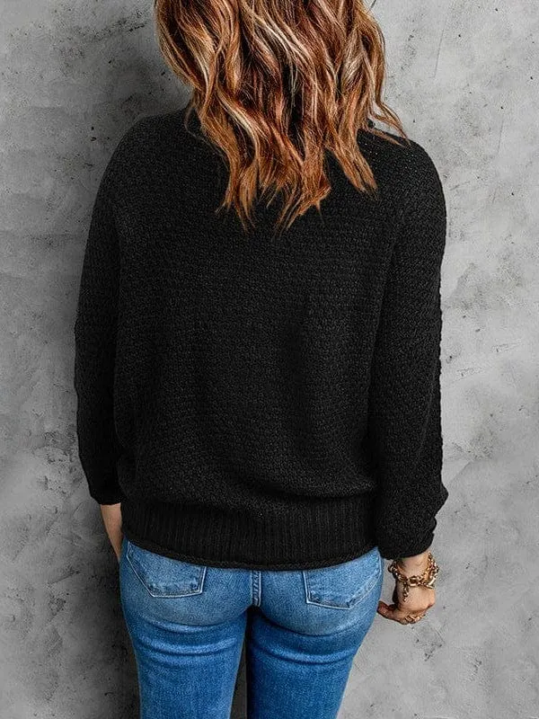 Batwing Sleeve Turtleneck Top