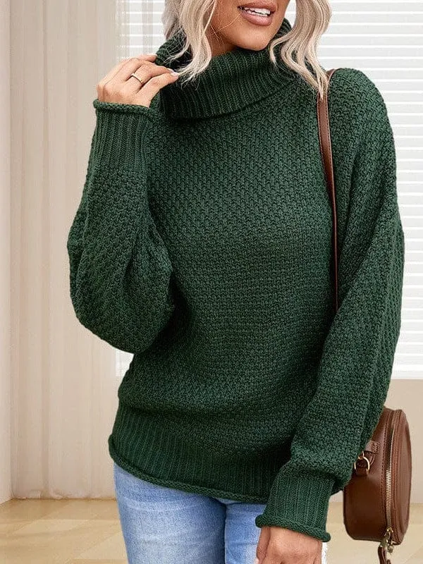 Batwing Sleeve Turtleneck Top