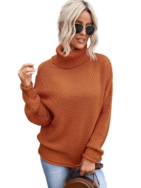 Batwing Sleeve Turtleneck Top