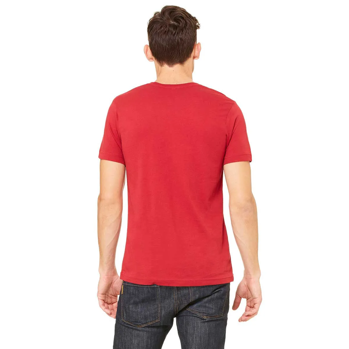 Bella   Canvas Unisex Canvas Red Made in the USA Jersey Short-Sleeve T-Shirt