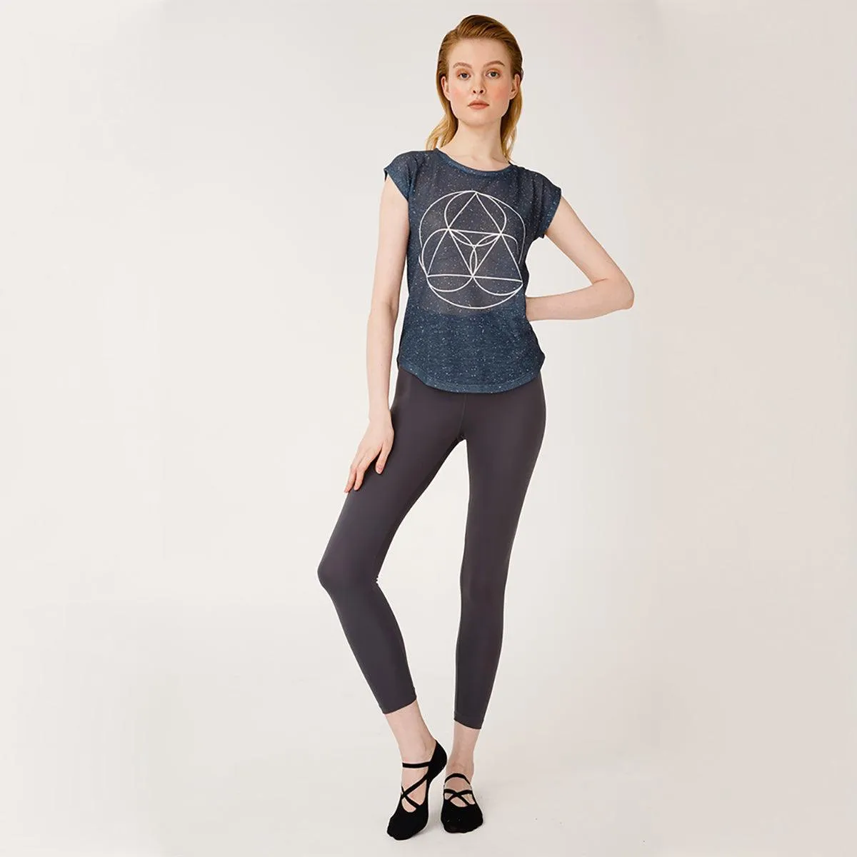 BiggYoga Namaste Anthracite T-Shirt - Size - S, Comfortable, Cotton,