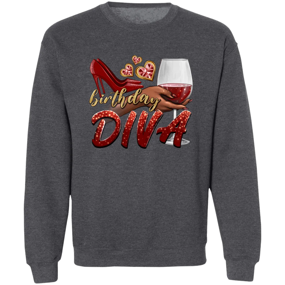 Birthday Diva Unisex Crewneck Pullover Sweatshirt