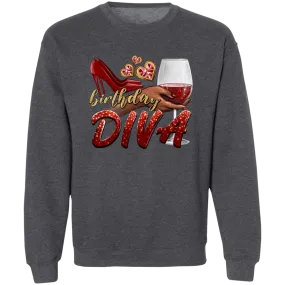 Birthday Diva Unisex Crewneck Pullover Sweatshirt