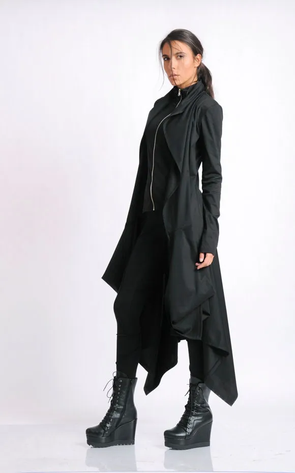 Black Asymmetric Coat