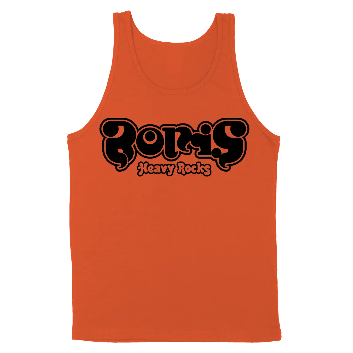 Boris "Heavy Rocks: Black” Orange Tank Top