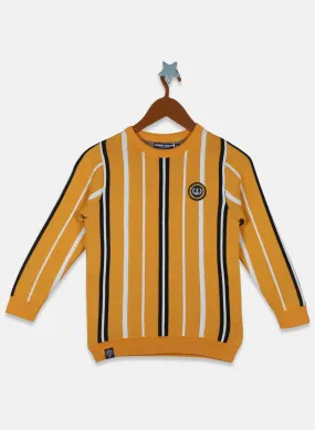 Boys Mustard Stripe Pullover