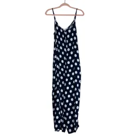 Buenos Ninos Navy with White Polka Dots Wide Leg Jumpsuit NWT- Size S (see notes)