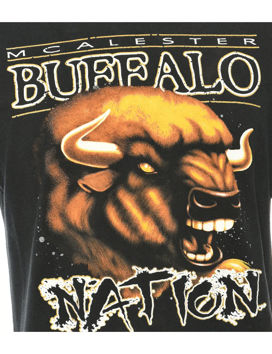 Buffalo Nation Gildan Sports Black T-shirt - M