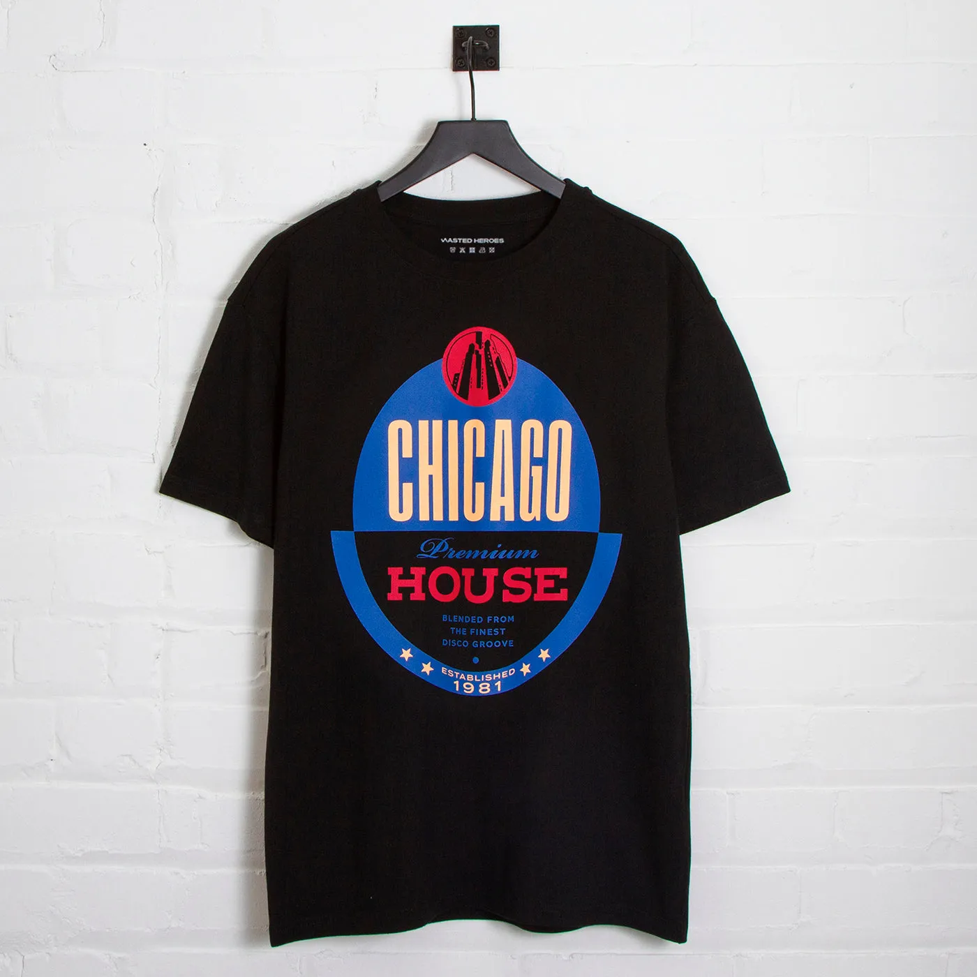 Chicago House Front Print - Tshirt - Black