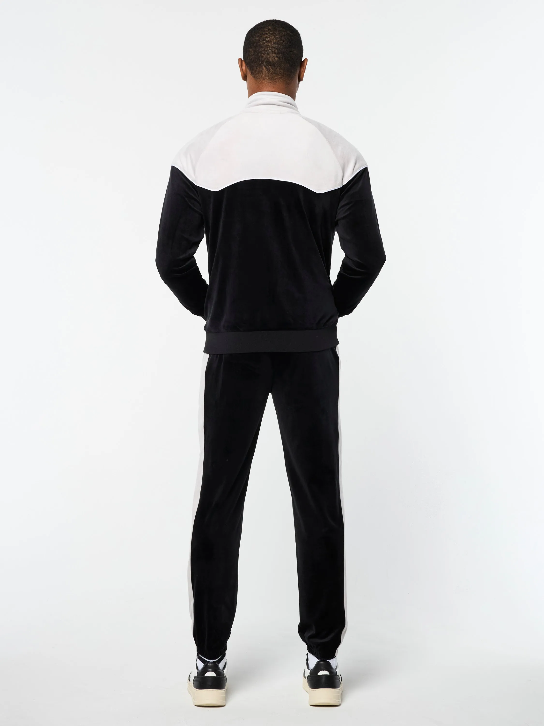 Cielo Velour Track Jacket- Black Beauty