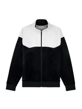 Cielo Velour Track Jacket- Black Beauty