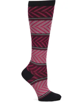 Comfortiva Compression Sock - Chevron Raspberry-AC00002