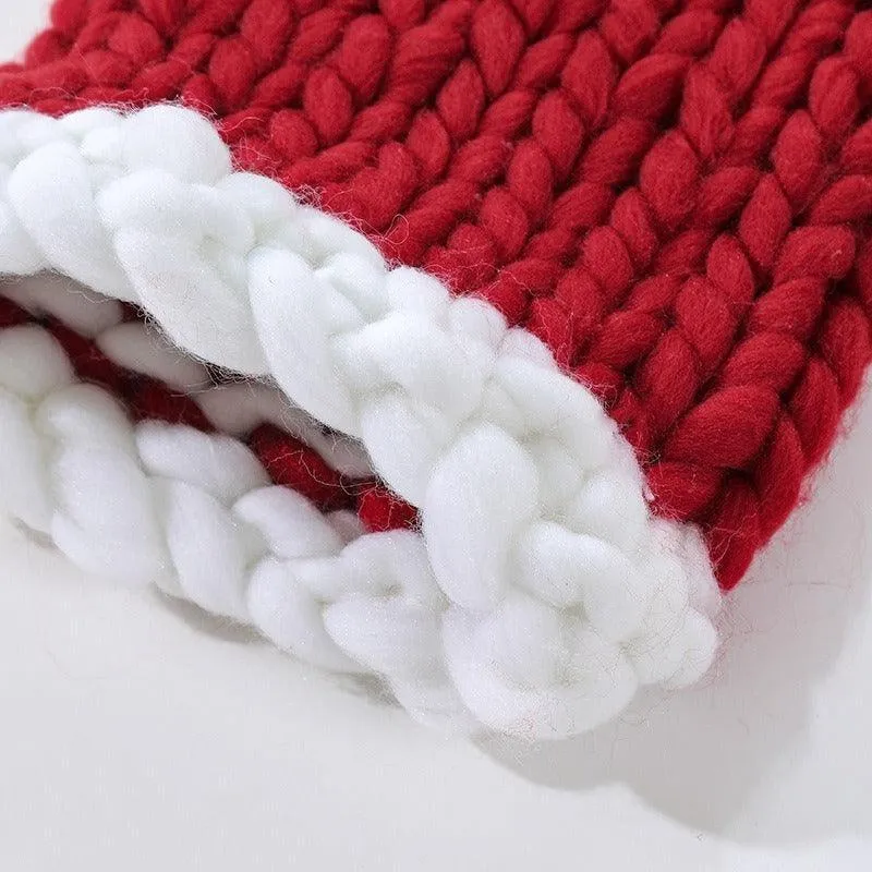 Cozy Christmas Knit Hat – Hand-Woven, Warm, and Festive