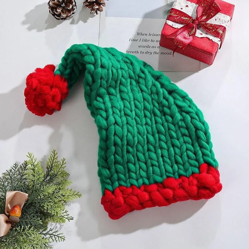 Cozy Christmas Knit Hat – Hand-Woven, Warm, and Festive