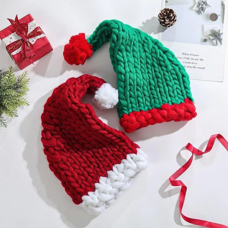 Cozy Christmas Knit Hat – Hand-Woven, Warm, and Festive