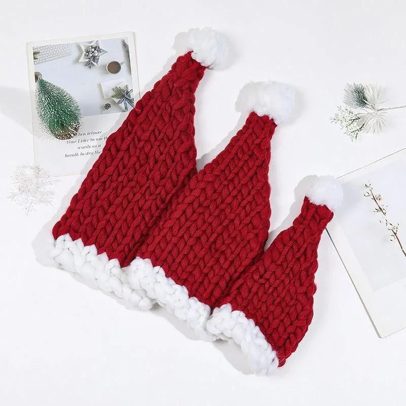 Cozy Christmas Knit Hat – Hand-Woven, Warm, and Festive