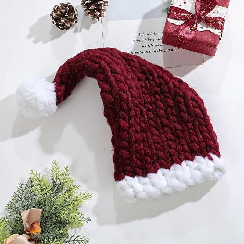 Cozy Christmas Knit Hat – Hand-Woven, Warm, and Festive