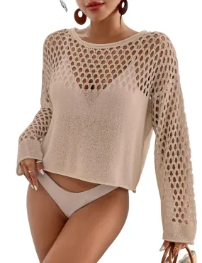 Crochet Swim Cover Up Women Vacation Summer