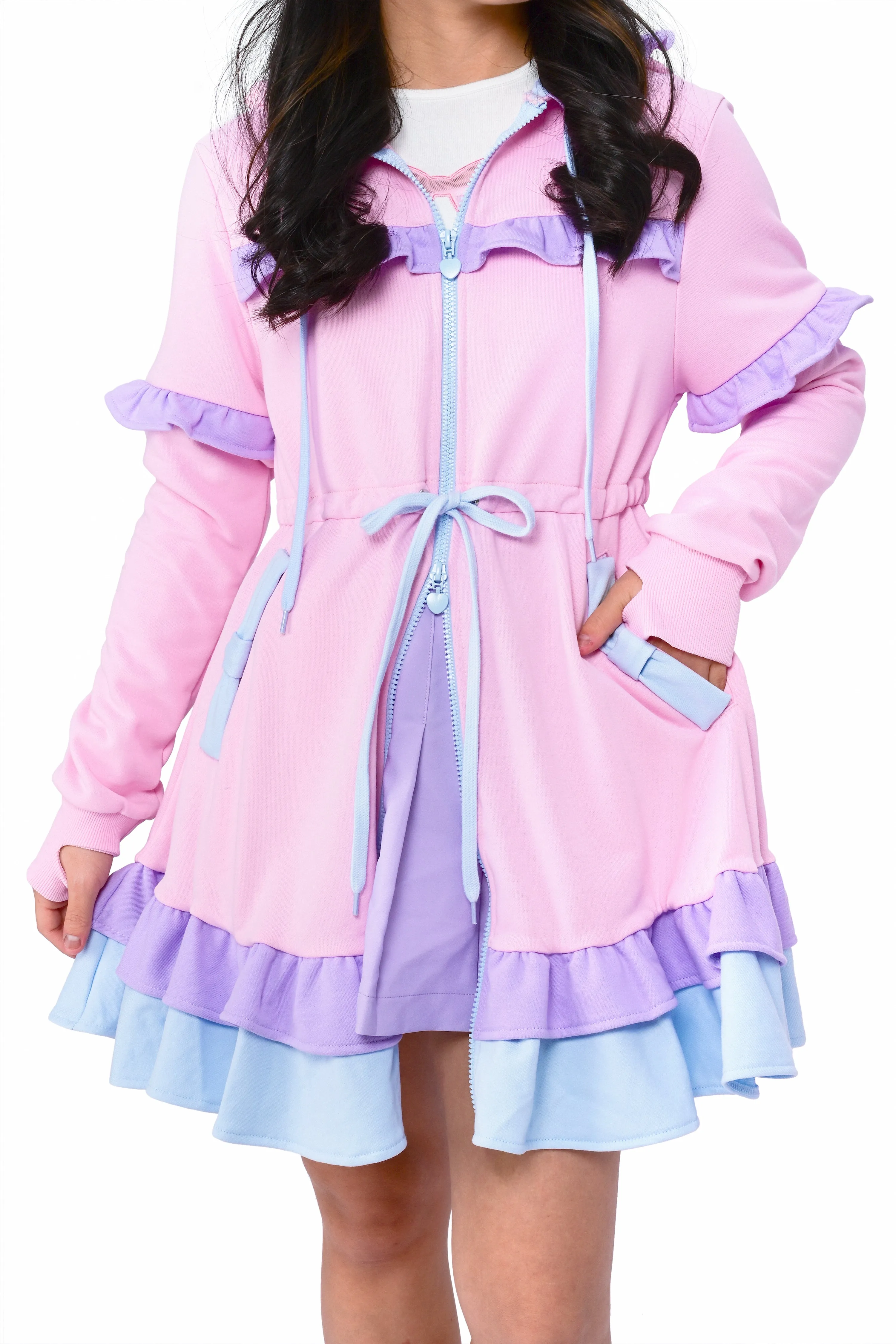 Daydream Hoodie Dress Set - Pink