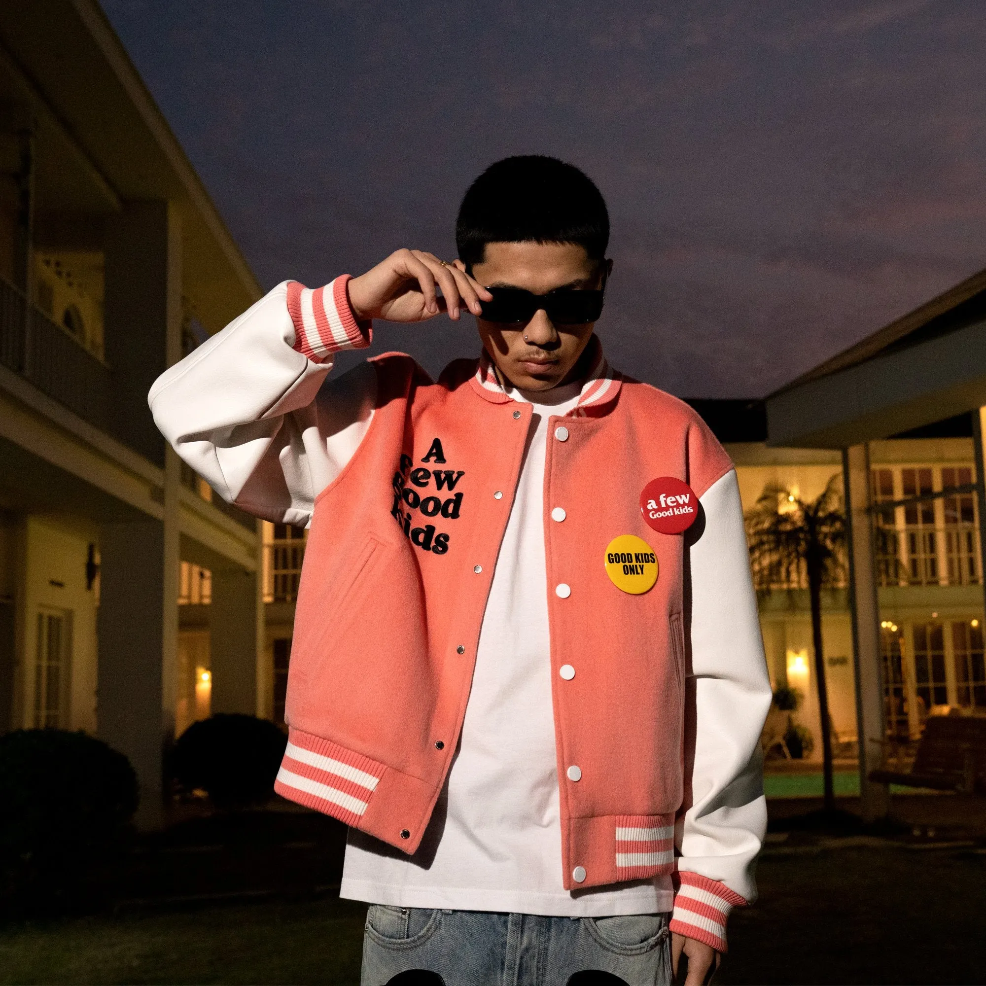 DONCARE (AFGK) "VALENTINE'S SPECIAL Varsity Jacket" - PINK