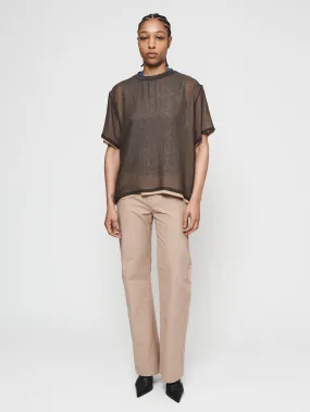 Double Layer T-Shirt in Nude