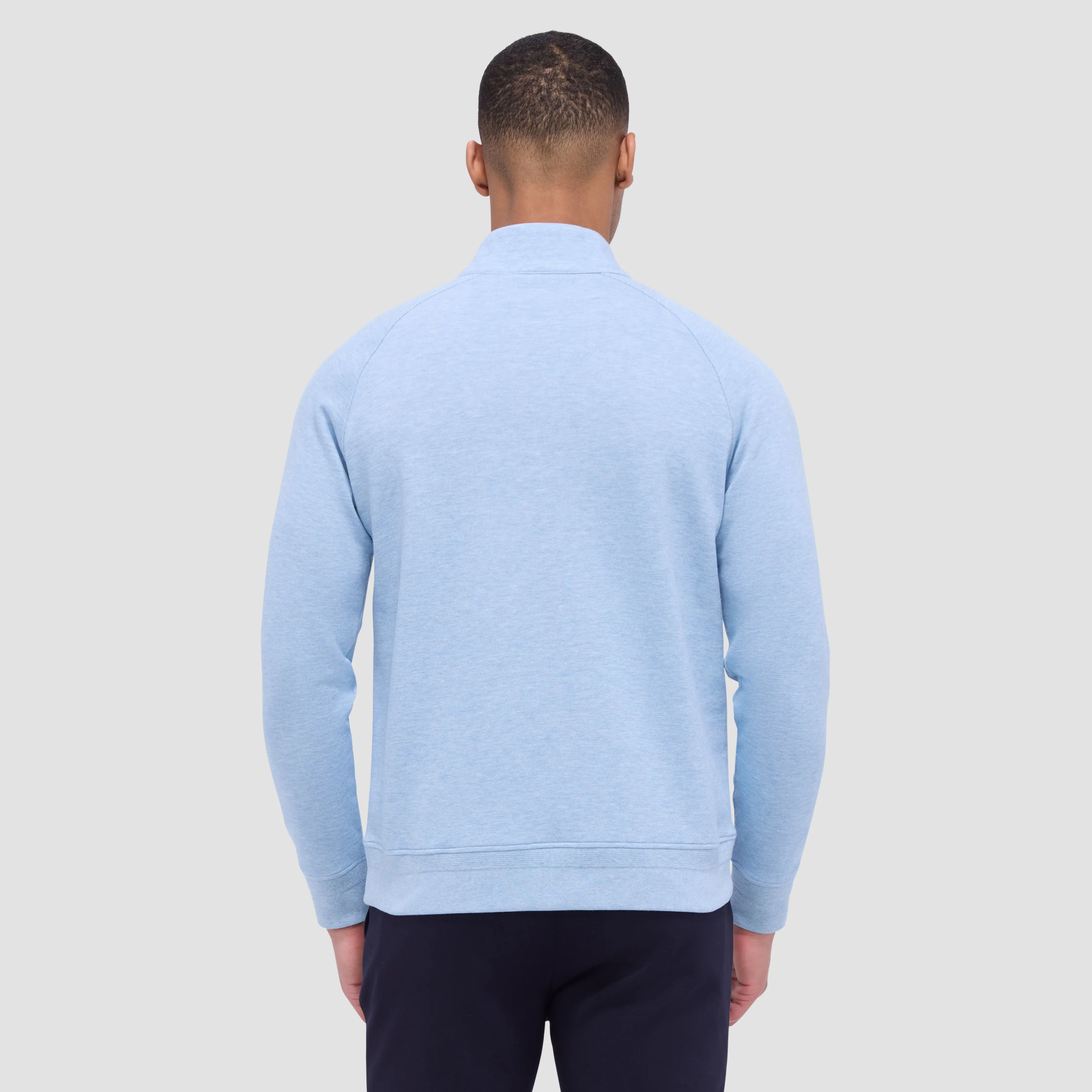 Double Sided Pique/Heather Quarter-Zip Pullover