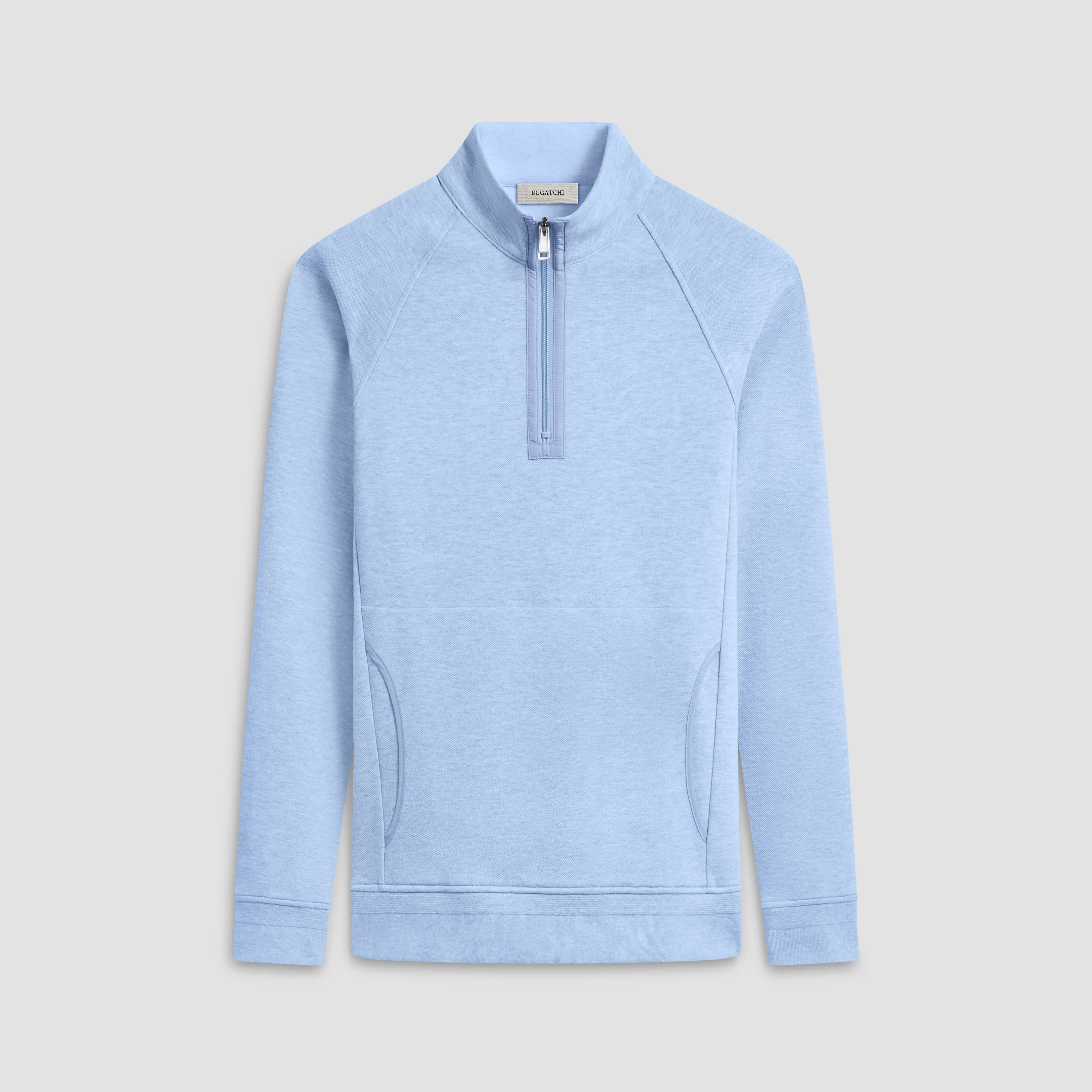 Double Sided Pique/Heather Quarter-Zip Pullover