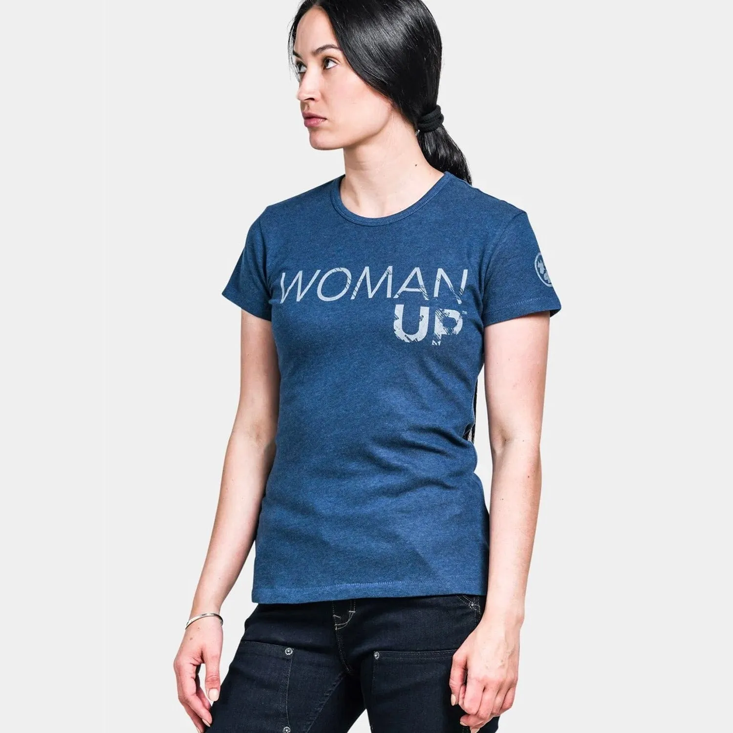 Dovetail Workwear Women's Woman Up Graphic Crewneck Short Sleeve T-Shirt